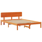 Bettrahmen Wachsbraun 200 x 200 cm Massives Kiefernholz