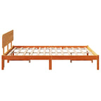 Bettrahmen Wachsbraun 200 x 200 cm Massives Kiefernholz