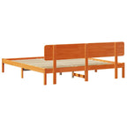 Bettrahmen Wachsbraun 180 x 200 cm Massives Kiefernholz