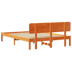 Bettrahmen Wachsbraun 160 x 200 cm Massives Kiefernholz
