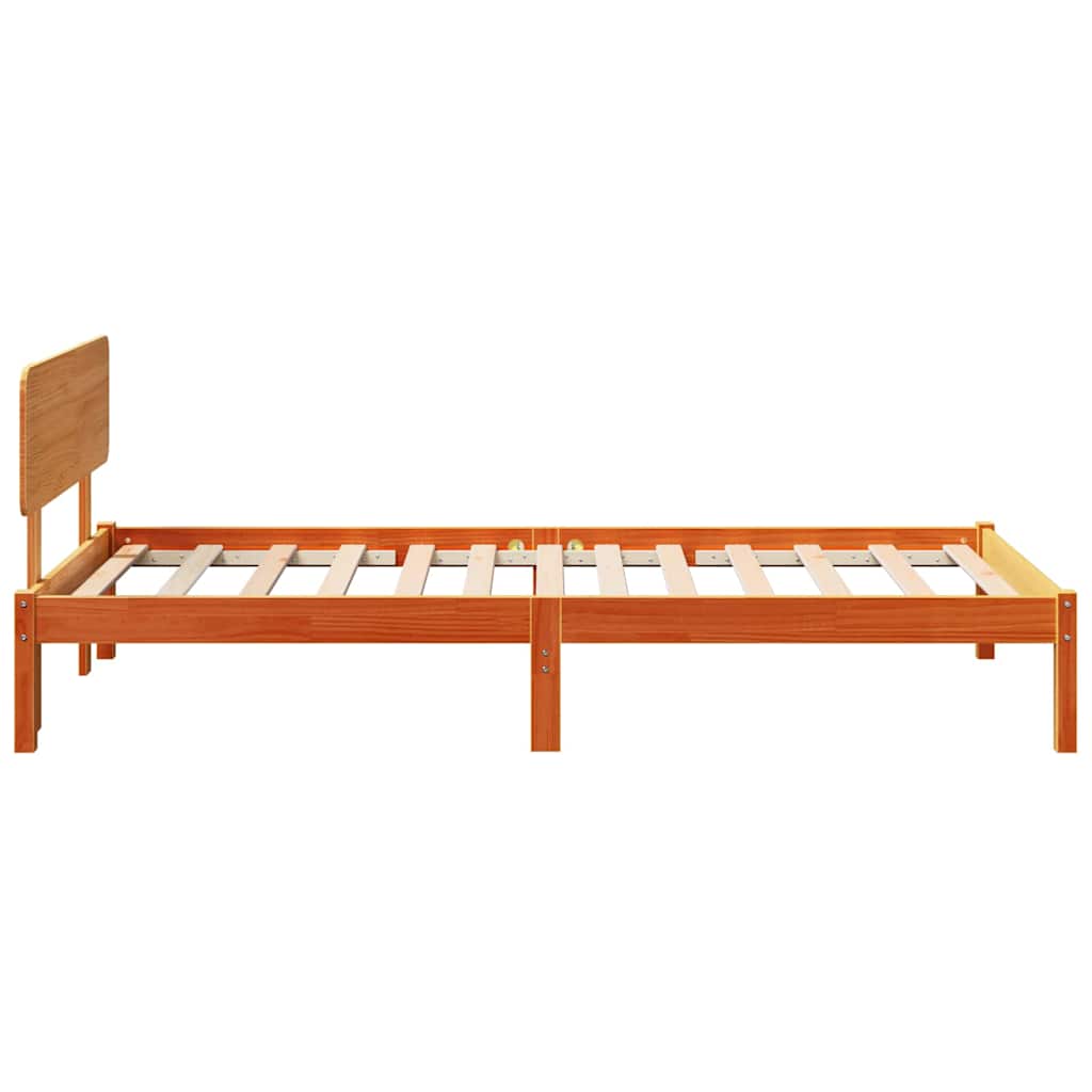 Bettrahmen Wachsbraun 90 x 190 cm Massives Kiefernholz
