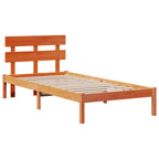 Bettgestell mit Kopfteil Braun 90 x 200 cm Massivholz Kiefer