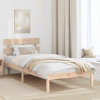 Bettgestell mit Kopfteil Braun 75 x 190 cm Massivholz Kiefer