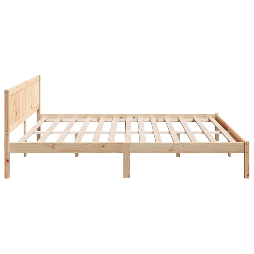 Bettgestell Braun 180 x 200 cm Massivholz Kiefer