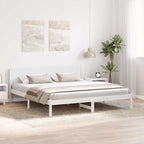 Bettgestell Weiß 180 x 200 cm Massivholz Kiefer