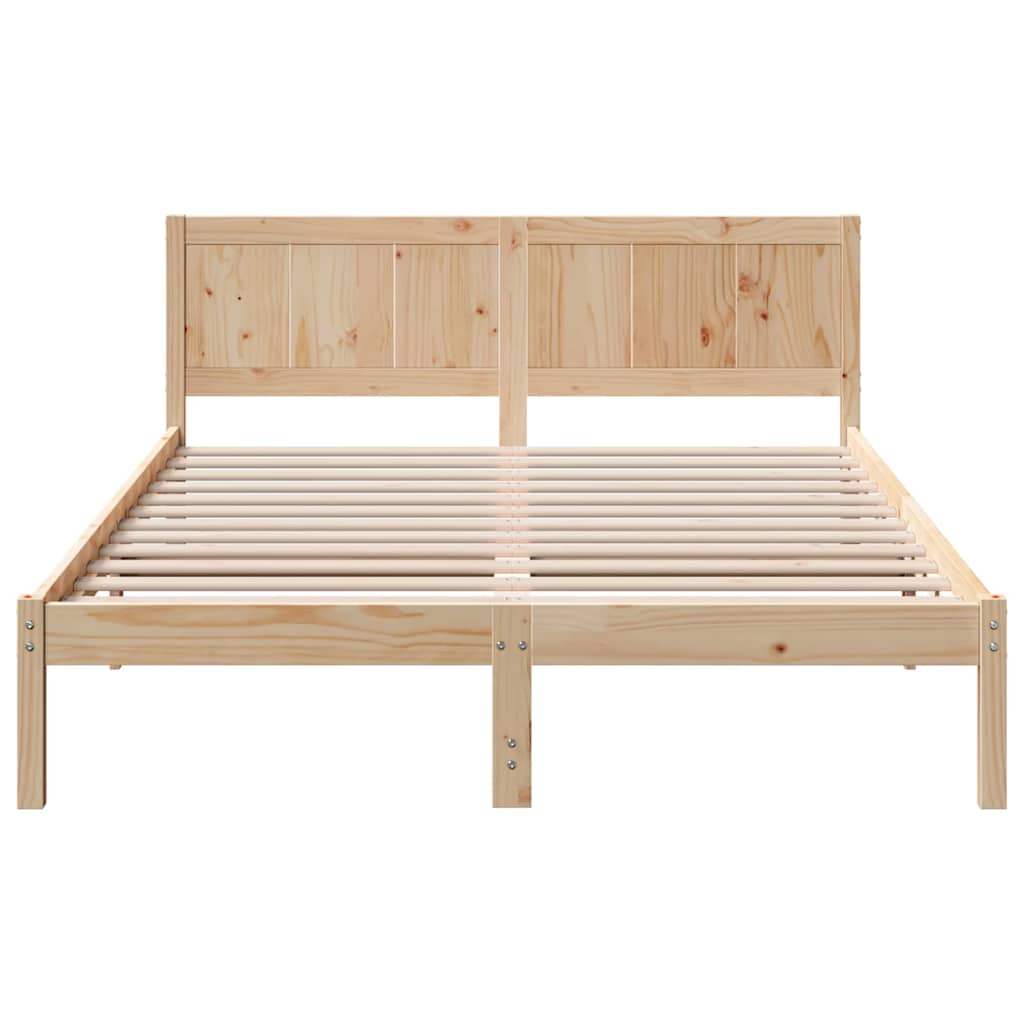 Bettgestell Braun 160 x 200 cm Massivholz Kiefer