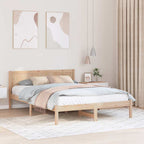 Bettgestell Braun 150 x 200 cm Massivholz Kiefer