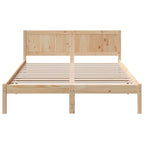 Bettgestell Braun 150 x 200 cm Massivholz Kiefer