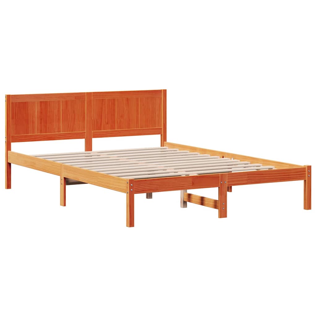 Bettgestell Braun 150 x 200 cm Massivholz Kiefer