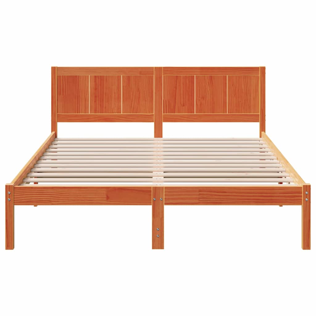 Bettgestell Braun 150 x 200 cm Massivholz Kiefer