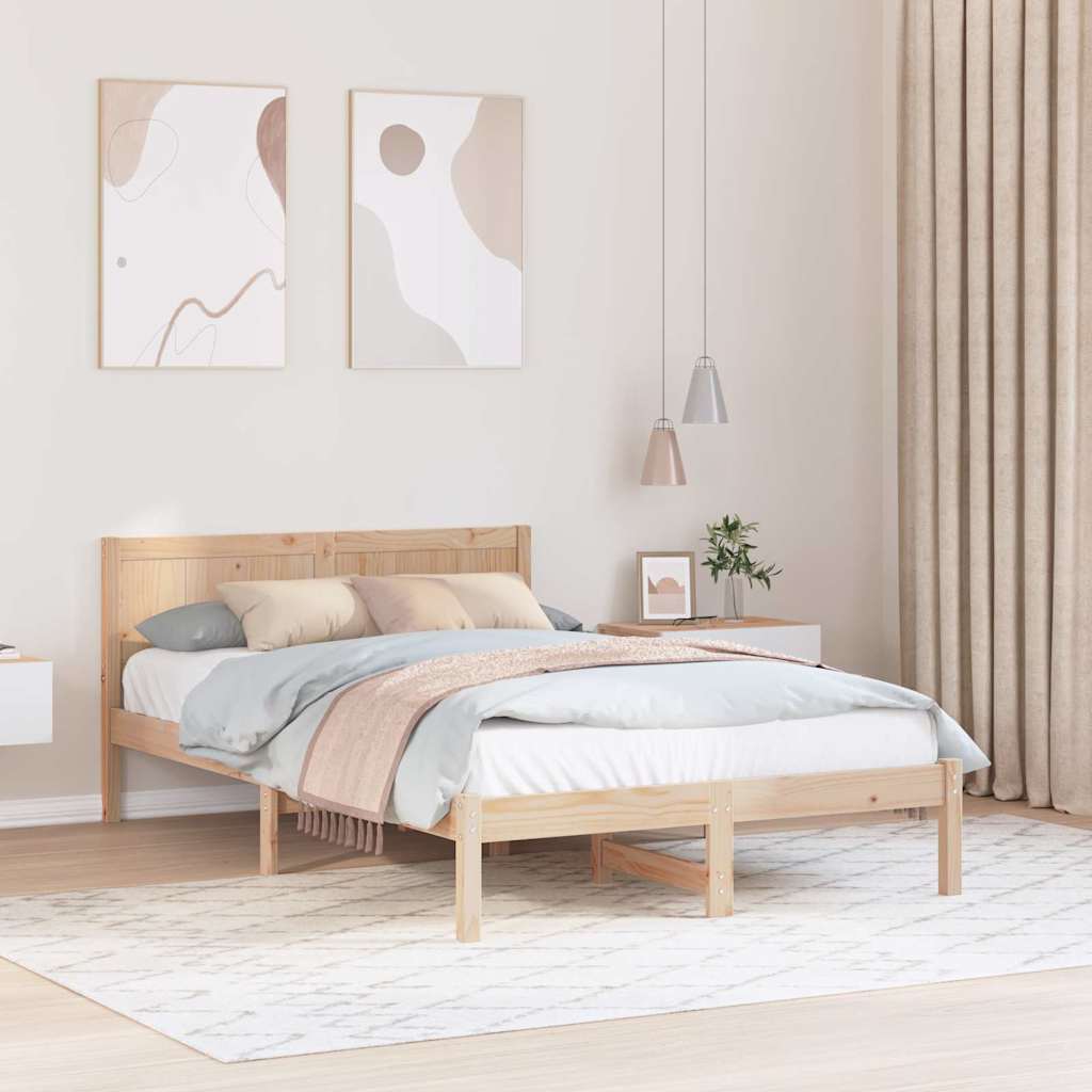 Bettgestell Braun 120 x 200 cm Massivholz Kiefer