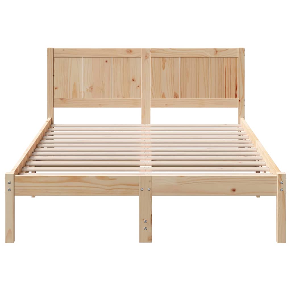 Bettgestell Braun 140 x 190 cm Massivholz Kiefer