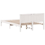 Bettgestell Weiß 140 x 190 cm Massivholz Kiefer