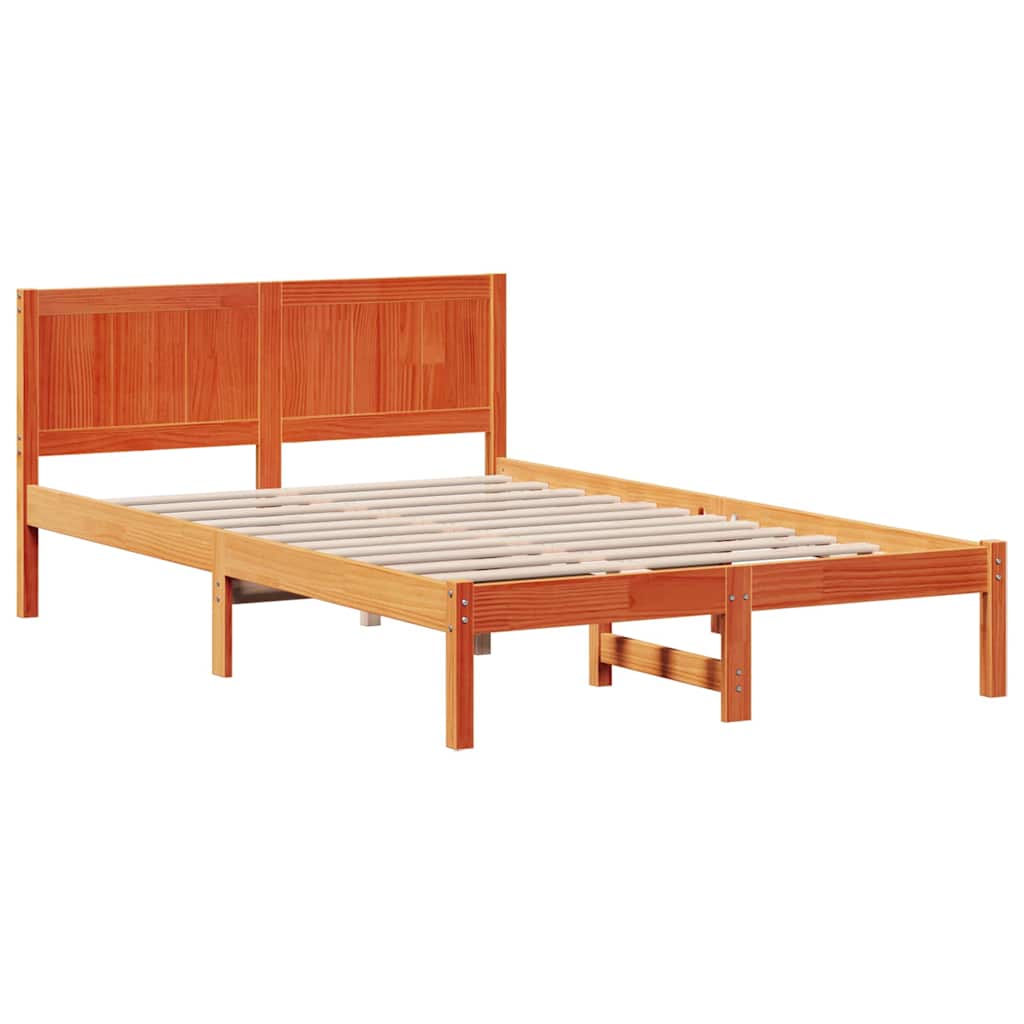Bettgestell Braun 140 x 190 cm Massivholz Kiefer