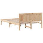 Bettgestell Braun 120 x 190 cm Massivholz Kiefer