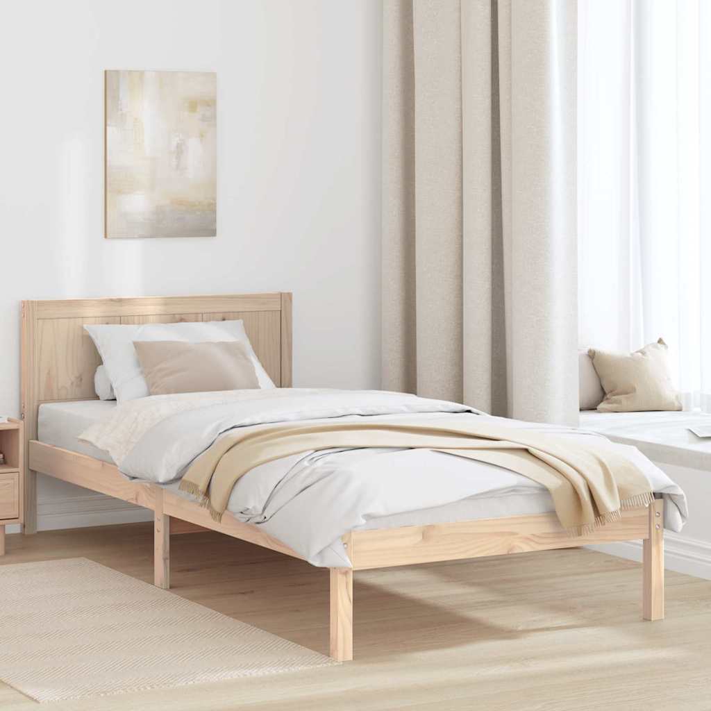 Bettgestell Braun 100 x 200 cm Massivholz Kiefer