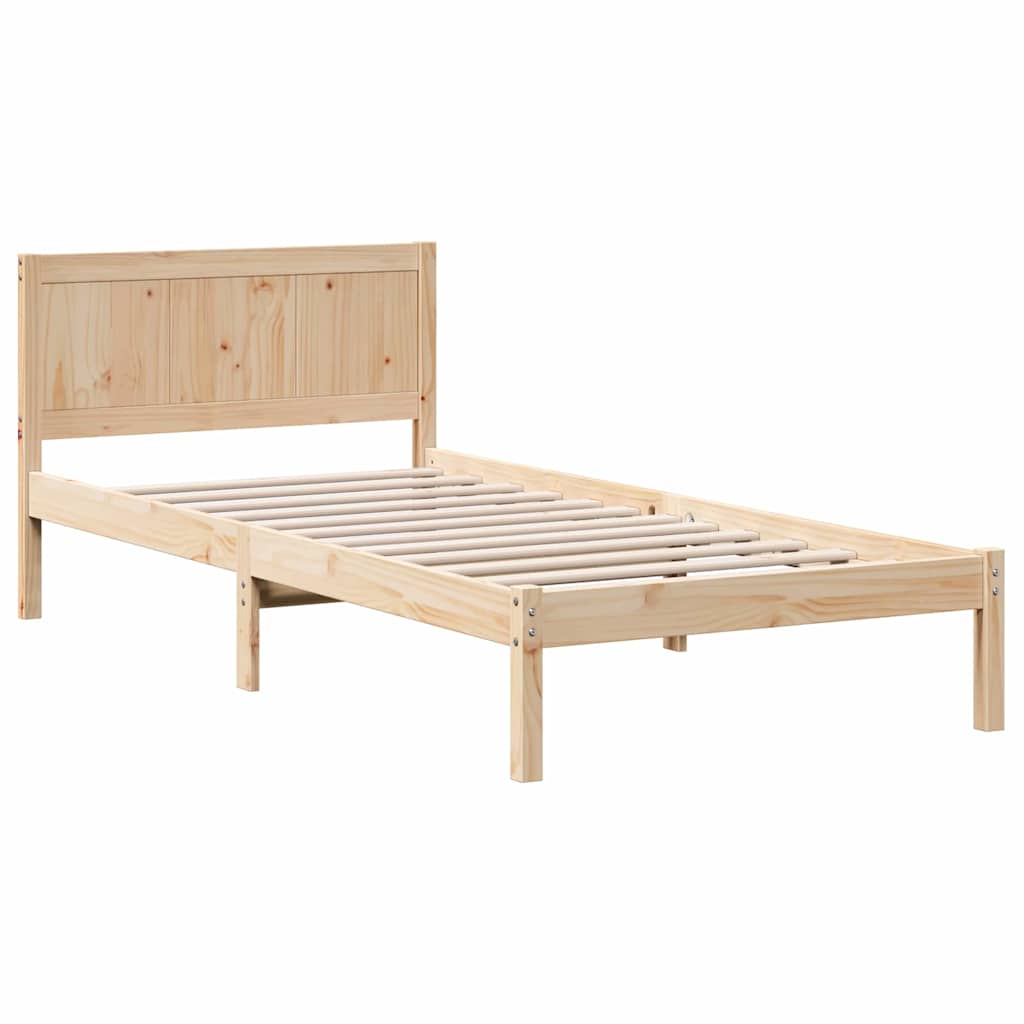 Bettgestell Braun 100 x 200 cm Massivholz Kiefer