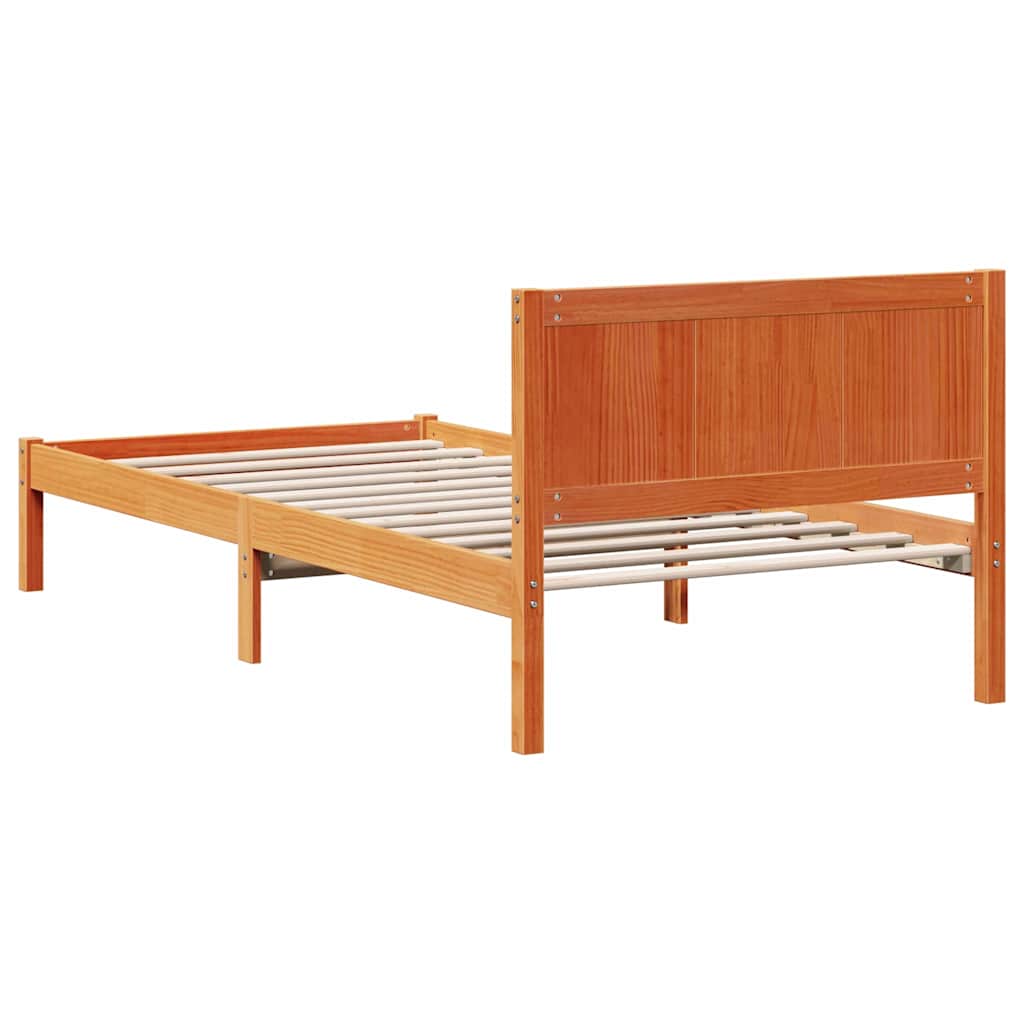 Bettgestell Braun 100 x 200 cm Massivholz Kiefer