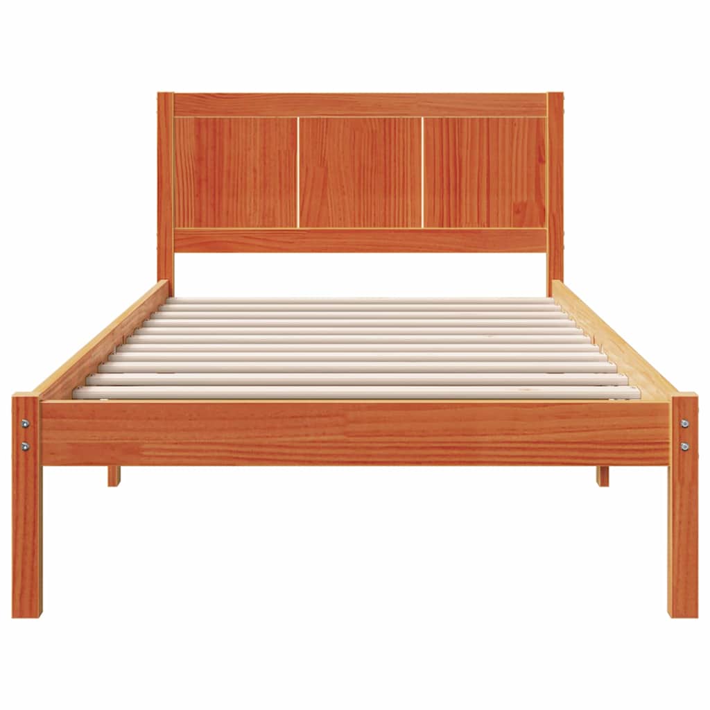 Bettgestell Braun 100 x 200 cm Massivholz Kiefer