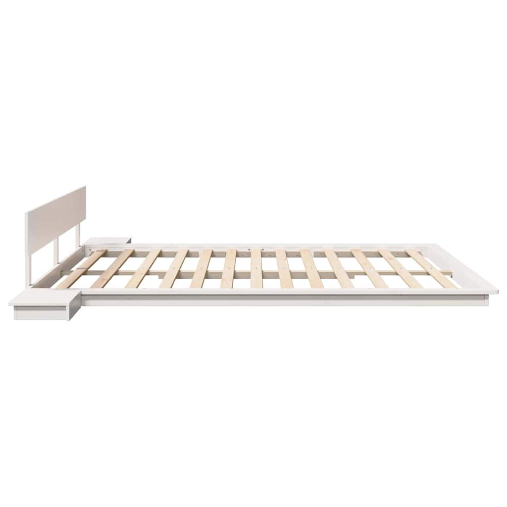 Bettgestell Weiß 200 x 200 cm Holz