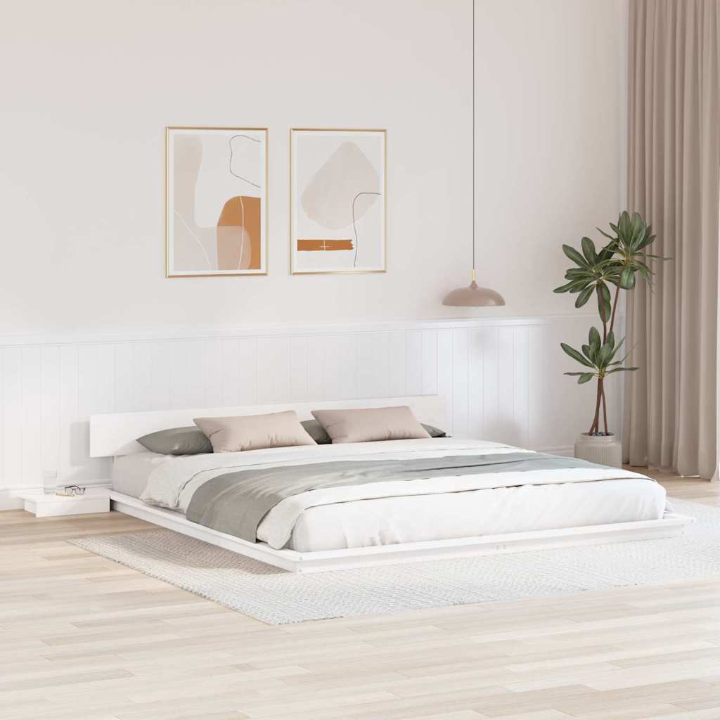 Bettgestell Weiß 180 x 200 cm Holz