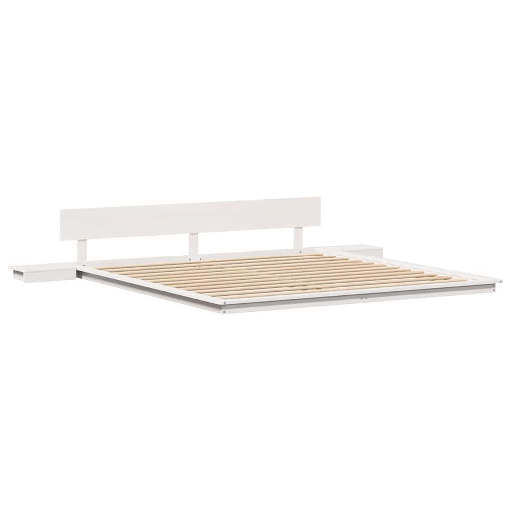 Bettgestell Weiß 180 x 200 cm Holz