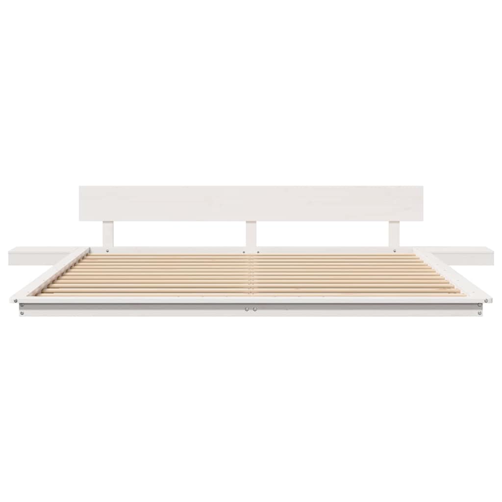 Bettgestell Weiß 180 x 200 cm Holz