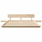 Bettgestell mit Kopfteil mit Speicher Braun 160 x 200 cm Holz