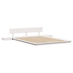Bettgestell Weiß 150 x 200 cm Holz