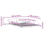 Bettgestell mit Kopfteil mit Speicher Braun 140 x 200 cm Holz