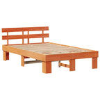 Bettrahmen Wachsbraun 135 x 190 cm Massives Kiefernholz