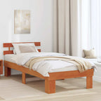 Bettrahmen Wachsbraun 80 x 200 cm Massives Kiefernholz