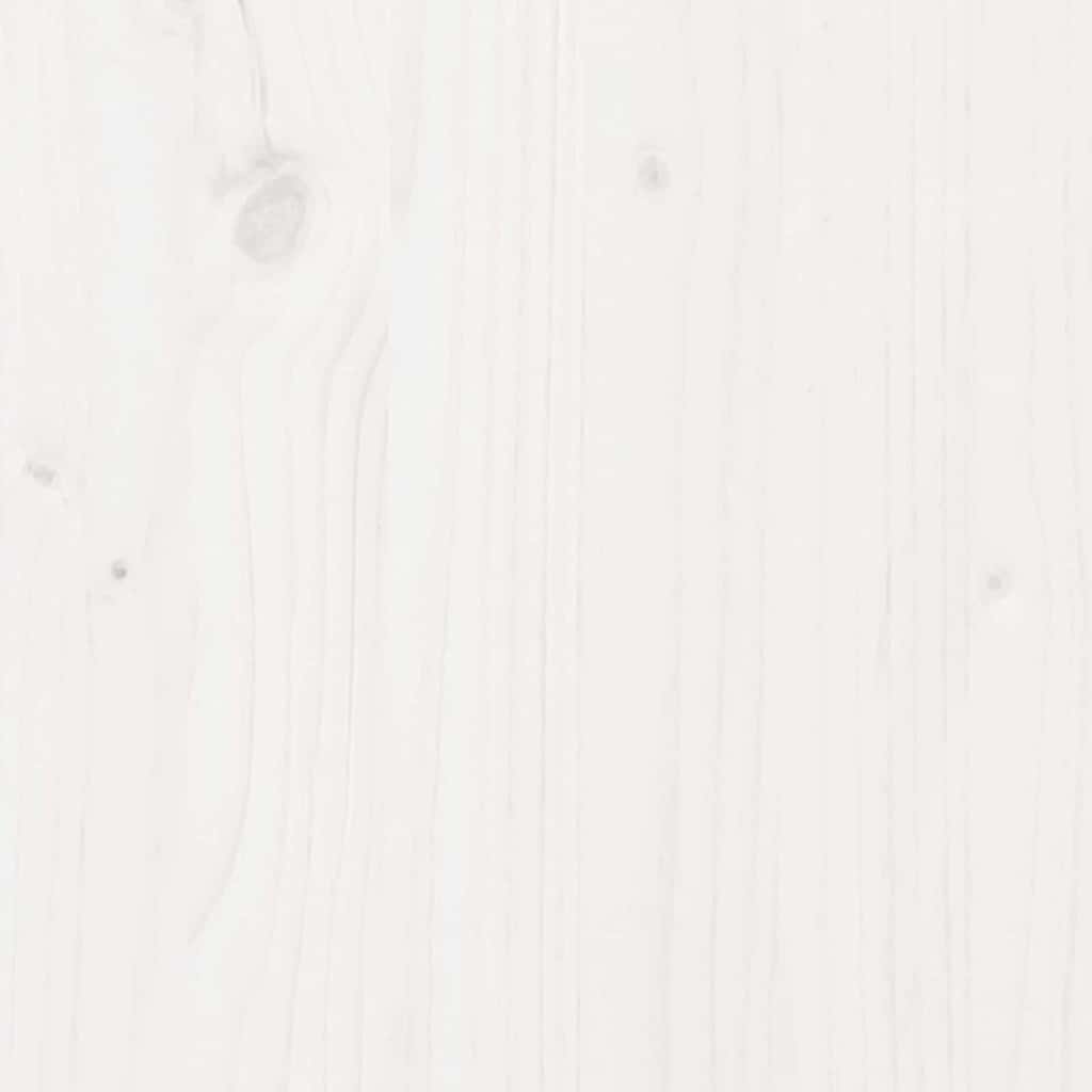 Bettrahmen mit Kopfteil Weiß 90 x 200 cm Massives Kiefernholz