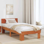 Bettrahmen Wachsbraun 90 x 200 cm Massives Kiefernholz