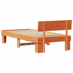 Bettrahmen Wachsbraun 90 x 190 cm Massives Kiefernholz