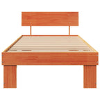 Bettrahmen Wachsbraun 90 x 190 cm Massives Kiefernholz