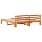 Bettrahmen Wachsbraun 200 x 200 cm Massives Kiefernholz
