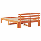 Bettrahmen Wachsbraun 140 x 190 cm Massives Kiefernholz