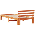 Bettrahmen Wachsbraun 80 x 200 cm Massives Kiefernholz