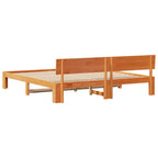 Bettrahmen Wachsbraun 180 x 200 cm Massives Kiefernholz