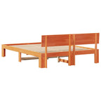 Bettrahmen Wachsbraun 150 x 200 cm Massives Kiefernholz