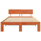 Bettrahmen Wachsbraun 140 x 190 cm Massives Kiefernholz
