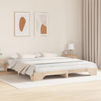 Bettrahmen Natur 200 x 200 cm Massives Kiefernholz