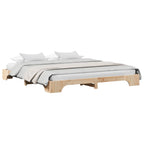 Bettrahmen Natur 200 x 200 cm Massives Kiefernholz