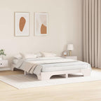 Bettrahmen Weiß 160 x 200 cm Massives Kiefernholz