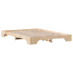 Bettrahmen Natur 150 x 200 cm Massives Kiefernholz