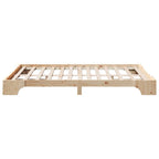 Bettrahmen Natur 150 x 200 cm Massives Kiefernholz