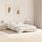 Bettrahmen Natur 140 x 190 cm Massives Kiefernholz