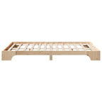 Bettrahmen Natur 135 x 190 cm Massives Kiefernholz