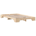 Bettrahmen Natur 120 x 190 cm Massives Kiefernholz